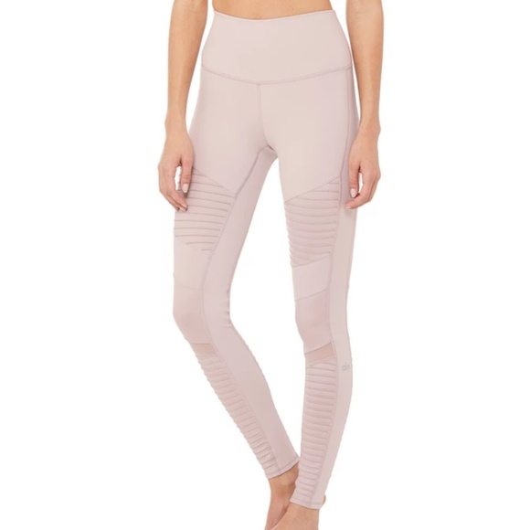 ALO Yoga Pants - Alo Yoga High Waist Moto Leggings Lavender Sm